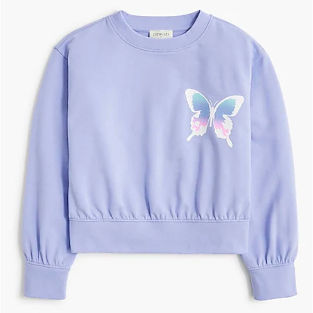 Crewcuts Factory | NWT Girls' butterfly crewneck sweatshirt | Sz XS 4-5